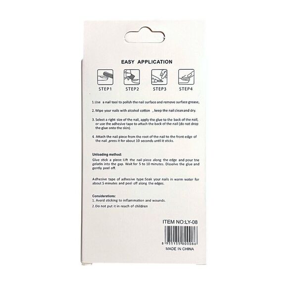 Press On Nails Medium Length In Burgundy And Silver Glitter Almond Shape NWT - Picture 2 of 2